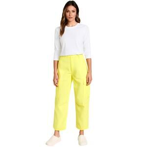 Free People Mesmerize Me Solid Cargo Pants in Yellow – EUC Size Small
